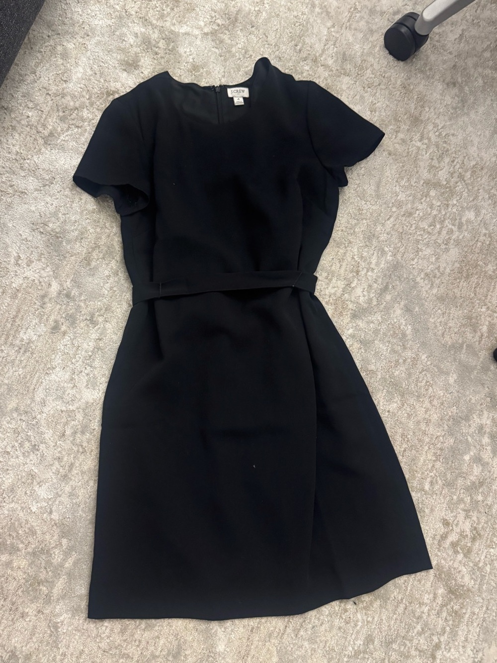 Classic Black Short Sleeve Sheath Dress